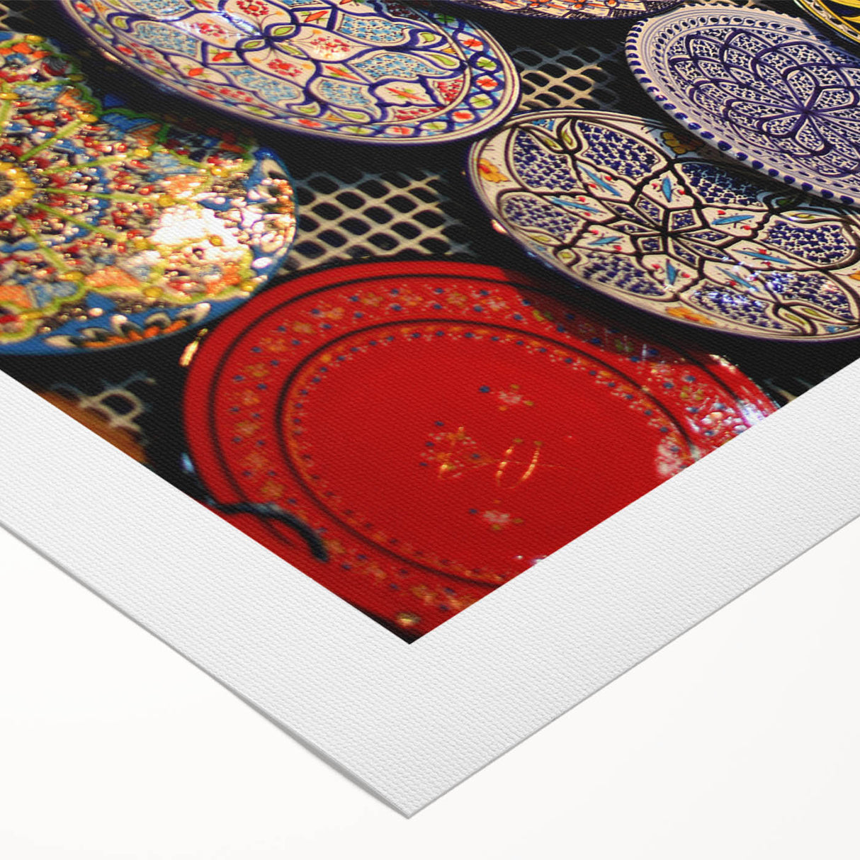 Art deco poster of Jerusalem skyline in muted earth tones on rolled canvas, suitable for dining room decor.