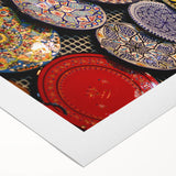 Art deco poster of Jerusalem skyline in muted earth tones on rolled canvas, suitable for dining room decor.