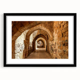 Abstract art print featuring vibrant, colorful textures, ideal for living room decor, framed with a black mat.