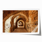 Extra large rolled print of a Middle Eastern landscape featuring muted earth tones, ideal for art wall dining room.