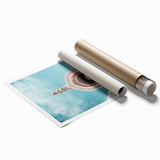 Extra large rolled print of a Middle Eastern scenery with muted earth tones, ideal for classy bathroom wall art.