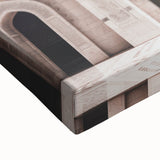 Black and white landscape art painting of Oman scenery on stretched canvas, suitable for bedroom wall decor.