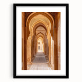 Extra large textured abstract art print depicting vibrant, colorful scenery, in a black frame, ideal for living room decor.