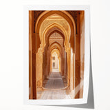 Extra large rolled print depicting a scenic view of Saudi Arabia with vibrant floral elements.