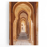 Black and white large art print of Saudi Arabian scenery on stretched canvas, ideal for kitchen wall art.