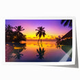 Extra large rolled print of Bora Bora scenery with vibrant blue and green hues, ideal for dining room wall art.