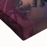 Black and white landscape art painting of Bora Bora on stretched canvas, ideal for bedroom wall decor.