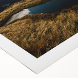 Art deco poster of Canterbury, New Zealand scenery on rolled canvas, with muted earth tones, ideal for dining room wall art.