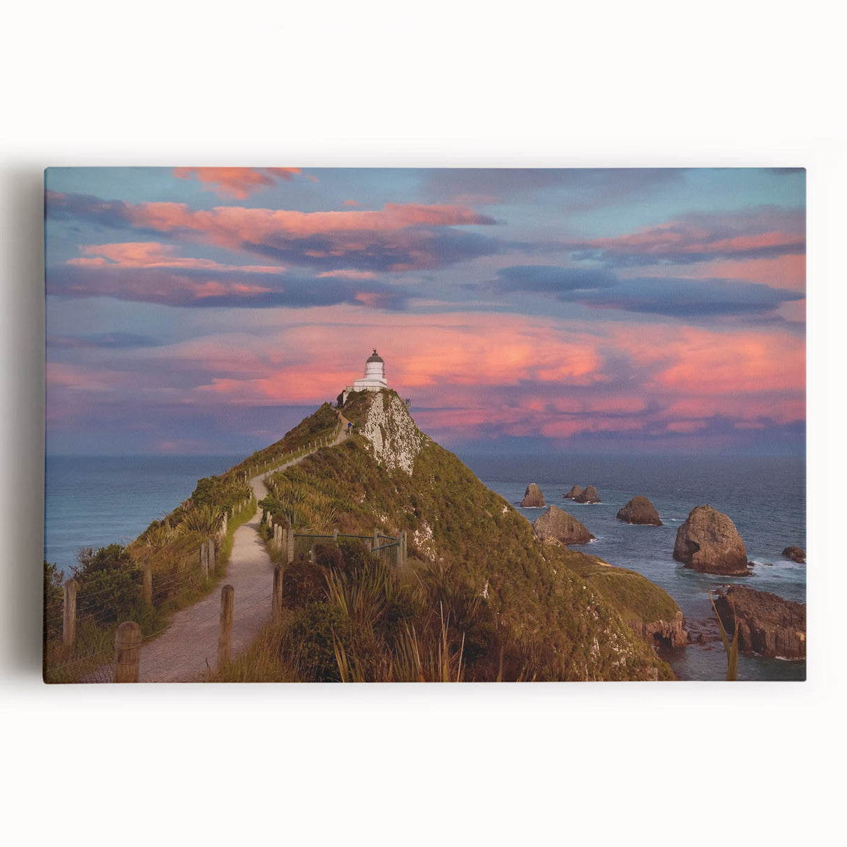 Black and white photograph of Otago, New Zealand scenery on stretched canvas, ideal for kitchen wall art.