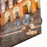 Large abstract wall art depicting a vibrant South American scenery on acrylic glass, ideal for dining room decor.