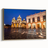 Framed canvas depicting a vintage-style Argentine landscape in muted earth tones, ideal for bedroom wall art.