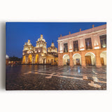 Black and white photo of an Argentine landscape on large stretched canvas, ideal for kitchen wall art.