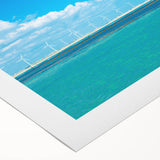 Art deco poster featuring a vibrant scene of a Brazilian landscape on rolled canvas, suitable for dining room decor.