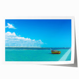 Rolled print of a Brazilian landscape with lush greenery and floral elements, ideal for art wall dining room.