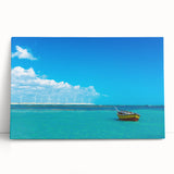 Black and white print of Rio de Janeiro's skyline on stretched canvas, ideal for kitchen wall art.