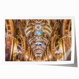Rolled print of Santiago, Chile skyline in muted earth tones, ideal for art wall dining room.