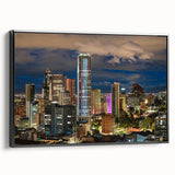 Black and white wall art of a Colombian landscape on framed canvas, suitable for bedroom decor.