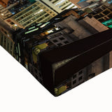 Black and white landscape art painting of Colombian scenery on large stretched canvas, suitable for bedroom wall art.