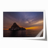 Extra large rolled print of Galapagos scenery with vibrant green and blue tones, ideal for dining room wall art.