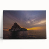 Black and white photo of Galapagos scenery on stretched canvas, ideal for kitchen wall art or bedroom.