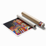Extra large rolled print of a vibrant floral scene in Ecuador.