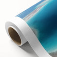 Art Deco poster of a Venezuelan landscape in soft pastel hues on rolled canvas, ideal for nursery wall art.