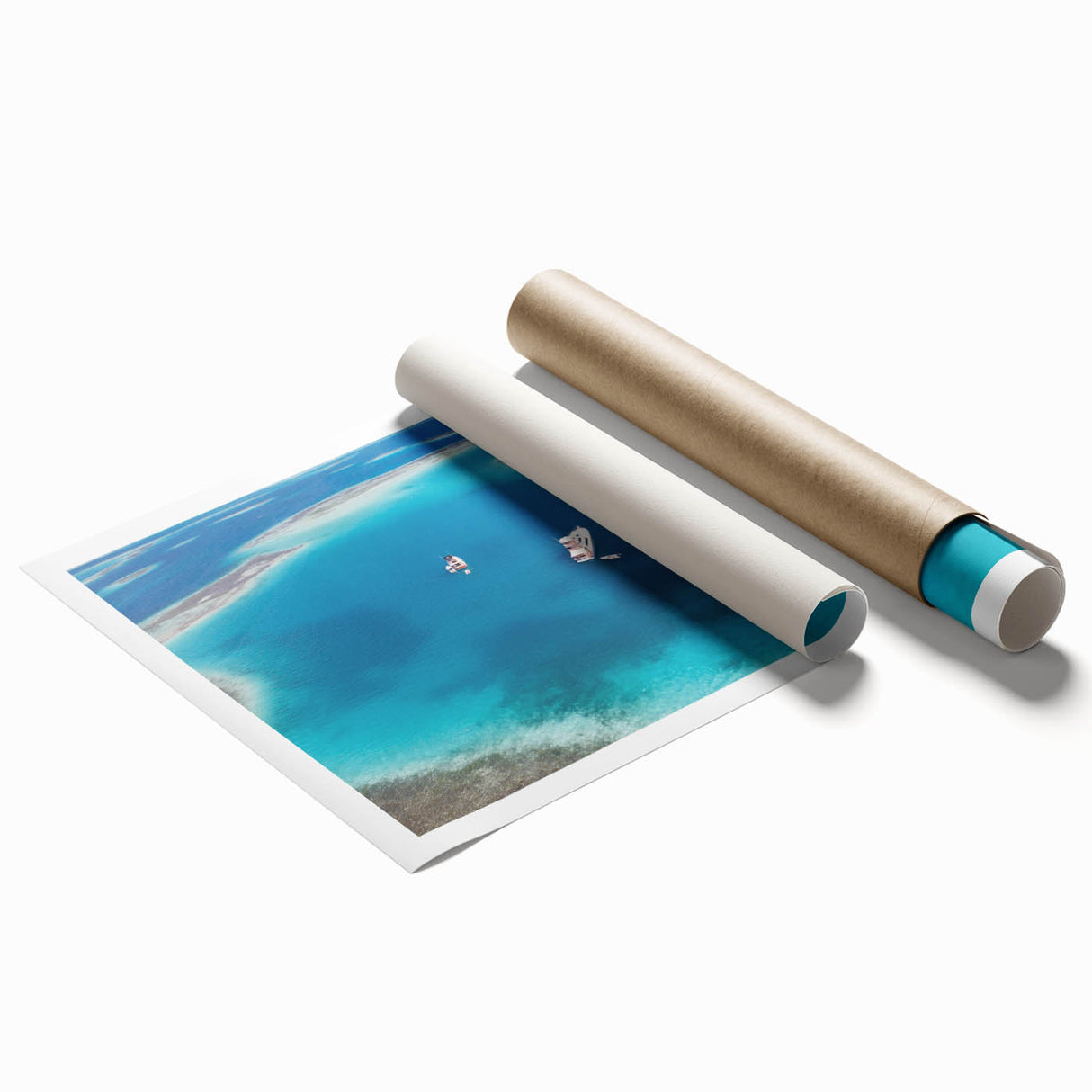 Extra large rolled print depicting vibrant floral scenery in South America, ideal for classy bathroom wall art.