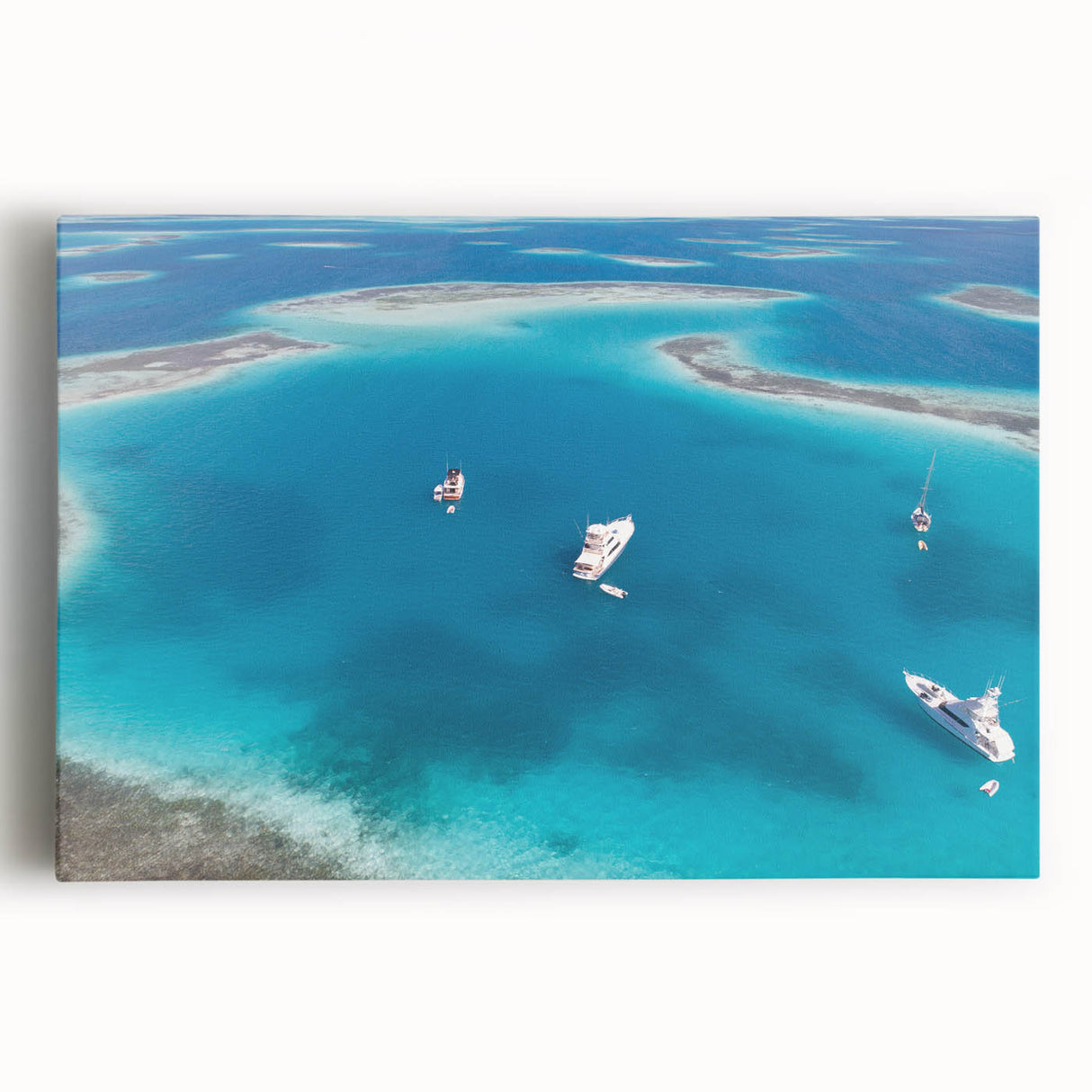 Black and white stretched canvas of a Venezuelan landscape, ideal for kitchen wall art.