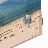 Large abstract wall art depicting an Alabama scenery in muted earth tones on acrylic glass, suitable for dining room decor.