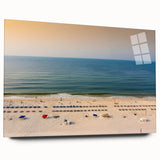 Large abstract wall art of Alabama scenery in muted earth tones, printed on acrylic glass.