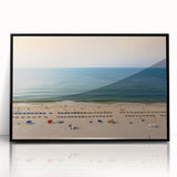 Large abstract wall art depicting a vibrant Alabama scenery in acrylic, framed in black, ideal for modern living room decor.