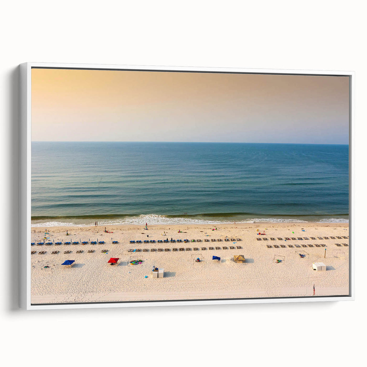Vintage poster art of Alabama scenery on framed canvas, featuring colorful art in extra large size.
