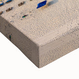 Black and white landscape painting of Alabama scenery on large stretched canvas, ideal for bedroom wall art.