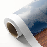 Art deco poster of Denali, Alaska, in pastel shades on rolled canvas, ideal for nursery wall art.