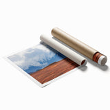 Extra large rolled print of Denali, Alaska scenery with soft pastel colors, ideal for classy bathroom wall art.