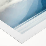 Art deco poster depicting a serene Alaskan landscape on rolled canvas, suitable for dining room wall art.