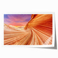 Rolled print of Coyote Buttes in Arizona featuring earthy red and orange tones, suitable for art wall dining room.