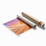 Extra large rolled print of Arizona's Coyote Buttes in earth tones, ideal for classy bathroom wall art.