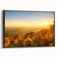 Black and white landscape art painting of Arkansas scenery on framed canvas, suitable for bedroom wall decor.