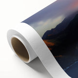 Art deco style Catalina, California scenery on rolled canvas with pastel color palette, ideal for nursery wall art.