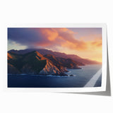 Extra large rolled print depicting Catalina, California scenery with vibrant floral elements, ideal for art wall dining room.