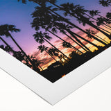 Art deco poster of San Diego skyline in pastel shades on rolled canvas, suitable for dining room wall art.