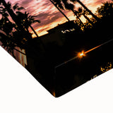 Large art of San Diego landscape in black and white tones on stretched canvas, ideal for bedroom decor.