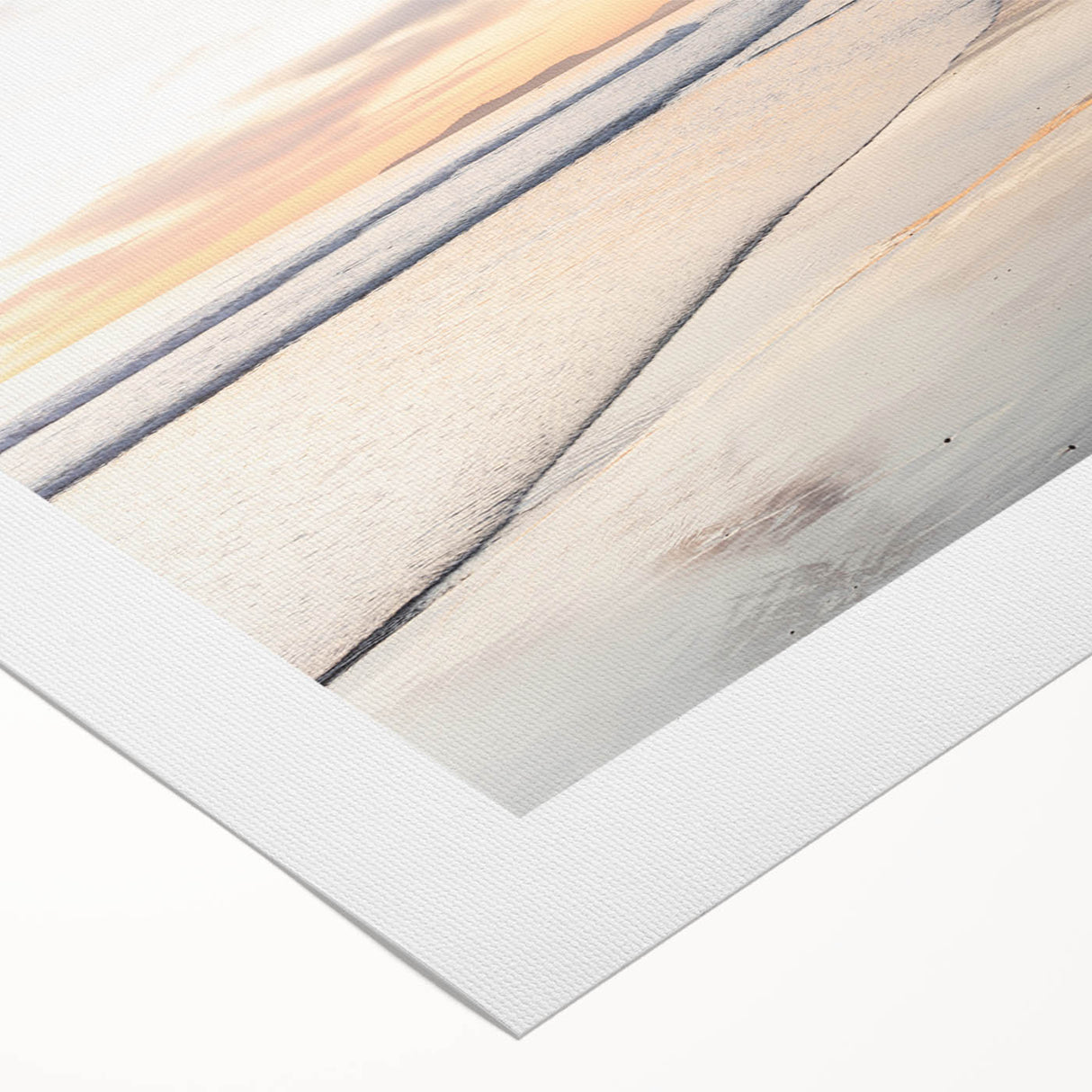 Art deco poster of Santa Barbara landscape in pastel colors on rolled canvas, suitable for dining room wall art.