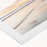 Art deco poster of Santa Barbara landscape in pastel colors on rolled canvas, suitable for dining room wall art.