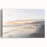 Black and white photograph of Santa Barbara scenery on stretched canvas, ideal for kitchen wall art.