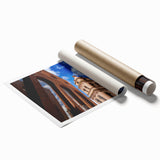 Extra large rolled print of Santa Cruz landscape with muted earth tones, ideal for classy bathroom wall art.