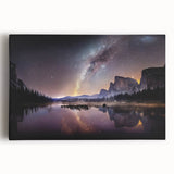 Black and white photograph of Yosemite on stretched canvas, ideal for kitchen wall art.