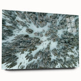 Acrylic print of a large abstract depiction of Vail, Colorado, in muted earth tones, ideal for bedroom or dining room art.