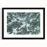 Extra large abstract art print depicting a colorful, textured Colorado scenery in a black frame, ideal for living room decor.